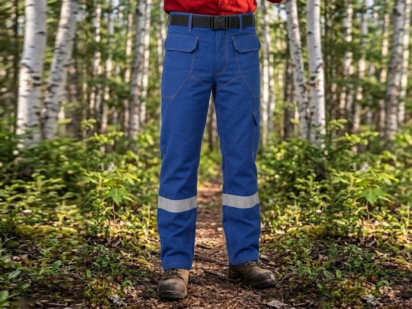 Wildland firefighter wearing PC4501 chainsaw pants