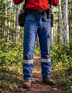 Wildland firefighter wearing <strong>PC4501</strong> chainsaw pants